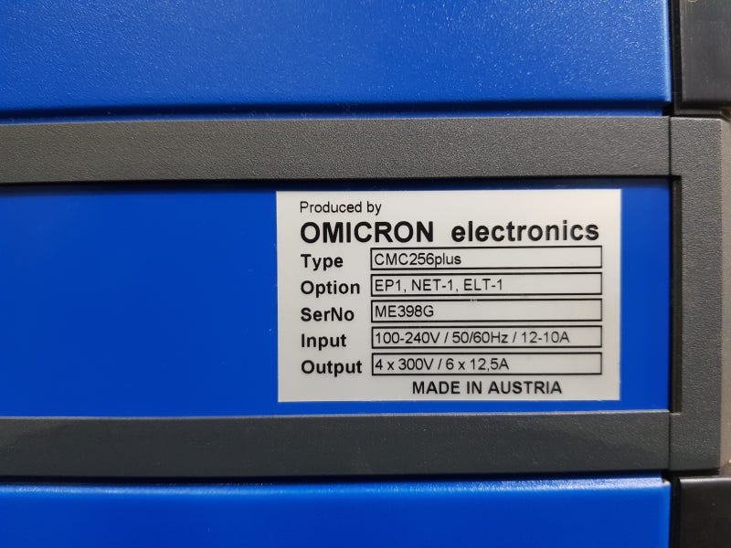 OMlCRON CMC256 Plus Universal Relay Test Set