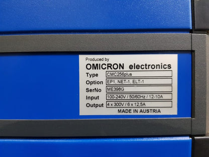 OMlCRON CMC256 Plus Universal Relay Test Set